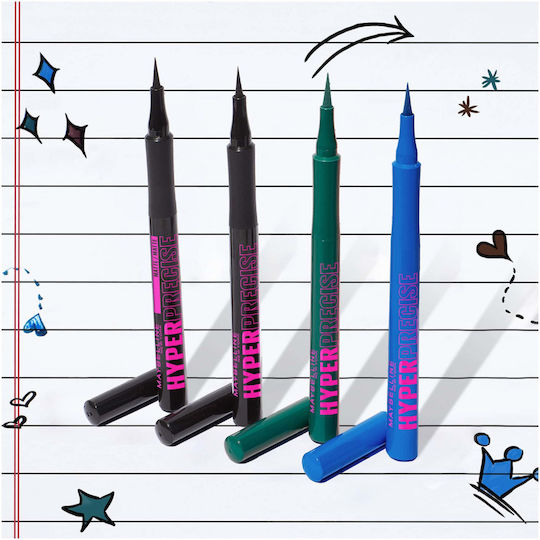 Maybelline Hyper Precise All Day Long Stay Pen Eye Liner Parrot Blue 9gr