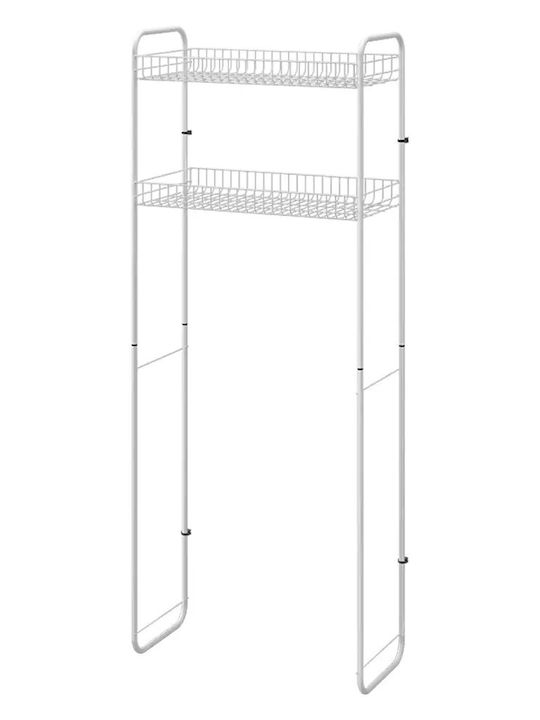 Metaltex Επιτοίχια Ραφιέρα Μπάνιου Μεταλλική 64x3x159cm Λευκή