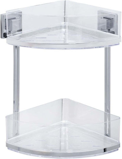 Wenko Colțar Montat pe perete Raft Baie Metal 19.5x8.5x28cm Gri Wenko Colțar Montat pe perete Raft Baie Metal 19.5x8.5x28cm Gri