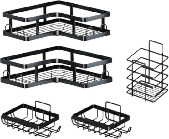 Set Rafturi De Baie Montate Pe Perete 5pcs 2155 170141_b 170141_b Set Rafturi De Baie Montate Pe Perete 5pcs 2155 170141_b 170141_b
