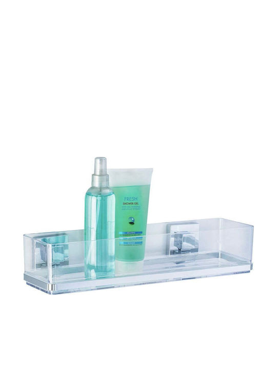 Wenko Wall Mounted Bathroom Shelf Plastic Transparent