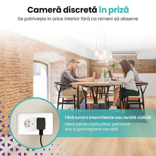 Cameră Spion Ascunsă În Încărcător Usb Wifi Card 16gb Full Hd 1080p Detectare Mișcare Aplicație Hdlivecam Vizualizare Live Înregistrare În Buclă Design Discret