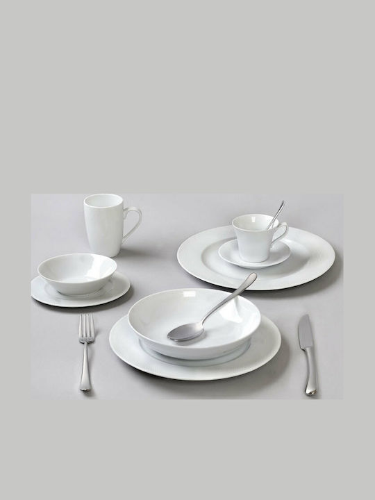Cryspo Trio Bonito White Porcelain Dinnerware Set 24.454.40 20pcs
