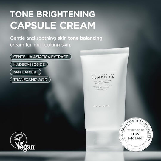 Skin1004 Madagascar Face Cream for Moisturizing & Brightening with Centella Asiatica 75ml