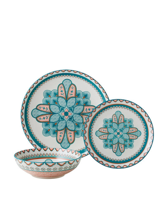 Maxwell & Williams Pelagie Blue Porcelain Dinnerware Set 12pcs