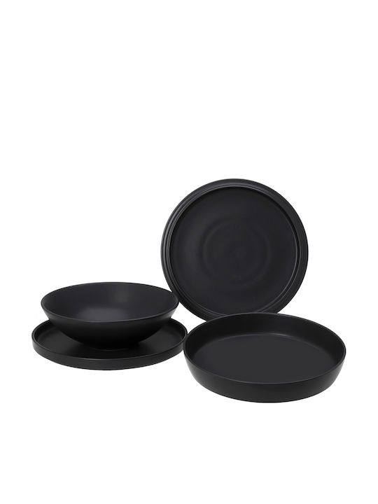 Cryspo Trio Negru Porțelan Set de Vase 7buc