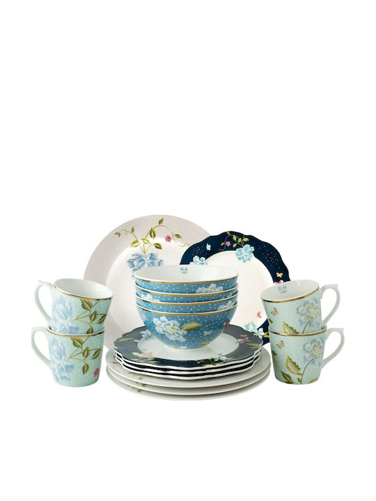 Laura Ashley Multicolour Porcelain Dinnerware Set 16pcs