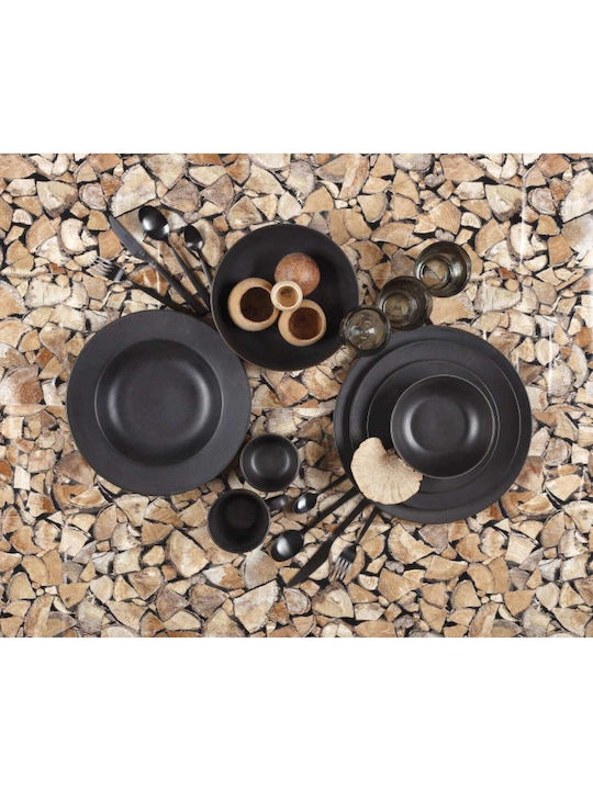 Cryspo Trio Negru Porțelan Set de Vase 40buc