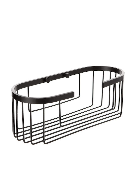Dimitracas An der Wand montiert Badezimmerregal Metallisch 30x12x11.5cm Schwarz