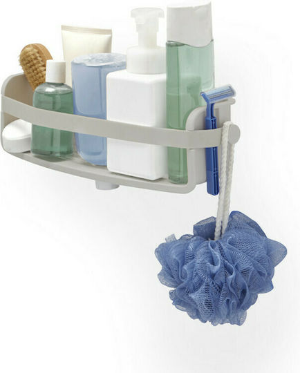Umbra Wall Mounted Bathroom Shelf Plastic with 1 Shelf and Suction Cups 33x11.4x8.9cm Silver Umbra Wall Mounted Bathroom Shelf Plastic with 1 Shelf and Suction Cups 33x11.4x8.9cm Silver