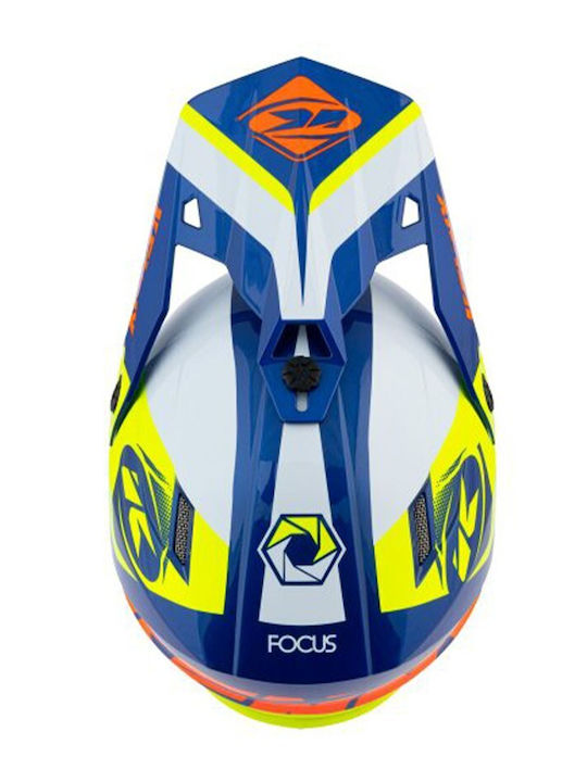 Kenny MX Track Navy/Neon Yellow Κράνος Μηχανής Motocross ECE 22.05 1235gr