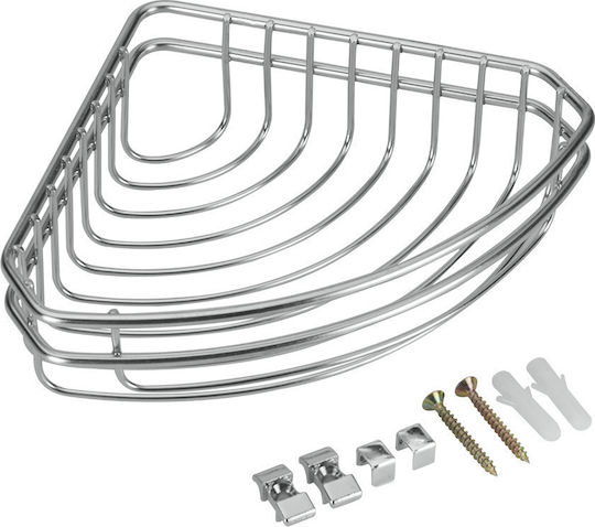 Metaltex Cuba Γωνιακή Επιτοίχια Ραφιέρα Μπάνιου Inox με 1 Ράφι 15x15x5cm Metaltex Cuba Γωνιακή Επιτοίχια Ραφιέρα Μπάνιου Inox με 1 Ράφι 15x15x5cm