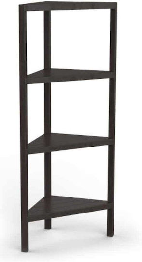 Tatay Lombok Corner Floor Bathroom Shelf Plastic with 4 Shelves 33x33x100cm Brown