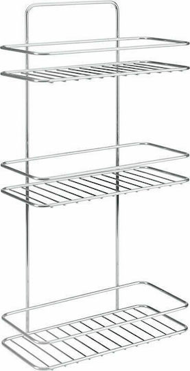 Metaltex 404014 An der Wand montiert Badezimmerregal Metallisch mit 3 Regalböden 26x13x53cm Silber Metaltex 404014 An der Wand montiert Badezimmerregal Metallisch mit 3 Regalböden 26x13x53cm Silber