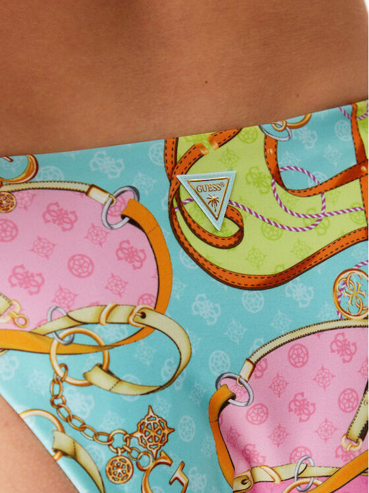 Bikini Slip με Κορδονάκια Multicolour