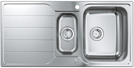 Grohe 31572SD1 Chiuvetă De Bucătărie Drop-In Inox Lungime 97 Lățime 50 Cm Gri Grohe 31572SD1 Chiuvetă De Bucătărie Drop-In Inox Lungime 97 Lățime 50 Cm Gri