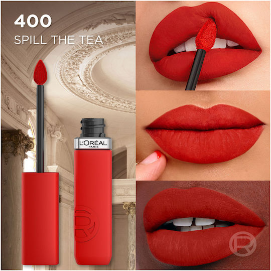 L'Oreal Paris Matte Resistance Long Lasting Liquid Lipstick Matte 400 Spill The Tea