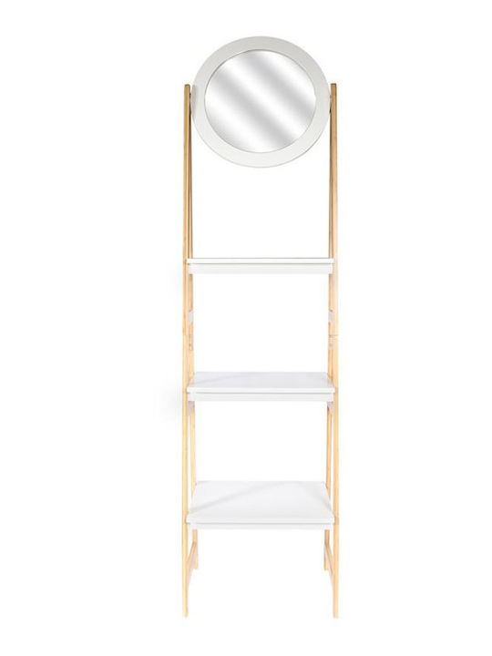 The Home Deco Factory Επιδαπέδια Ραφιέρα Μπάνιου Bamboo με 3 Ράφια 43x36x163cm