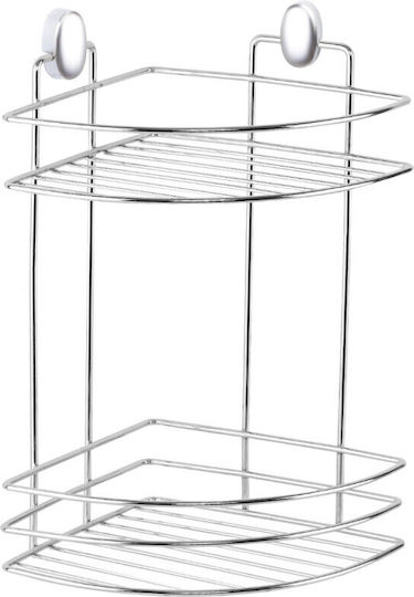 Metalife Corner Wall Mounted Bathroom Shelf Metallic 18x18x30cm Blue Metalife Corner Wall Mounted Bathroom Shelf Metallic 18x18x30cm Blue