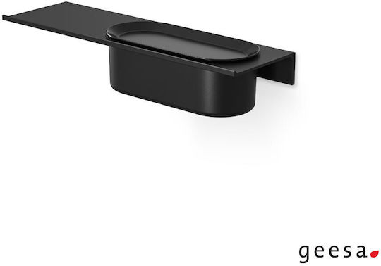 Geesa Montat pe perete Raft Baie Metal 40x12.5x7.6cm Neagră