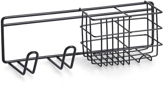 Zeller Bathroom Shelf, Metal, 27x9.5x8.7, Black