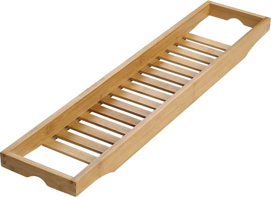 Επιτοίχια Ραφιέρα Μπάνιου Bamboo 70x15x4cm Καφέ