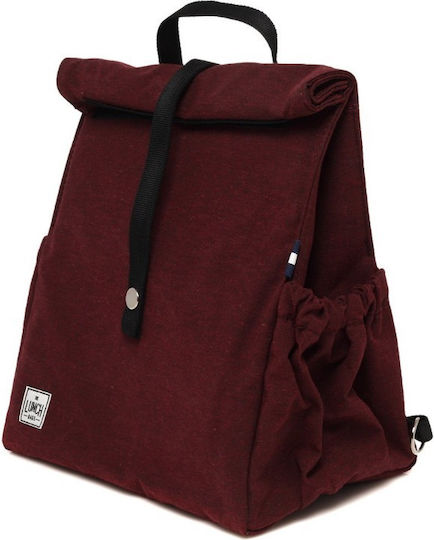 The Lunch Bags Σχολικό Ισοθερμικό Τσαντάκι Φαγητού Χειρός 5lt Μπορντό 26x19x28cm