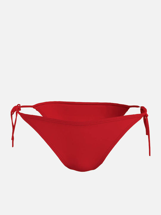 Bikinihosen Slip mit Schnürung Rot