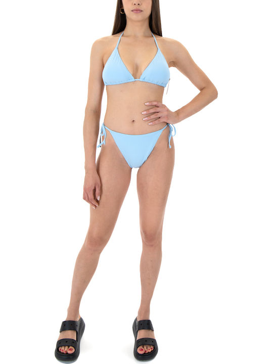 Marseille Bikini Slip Cu Dantelă Albastru Deschis