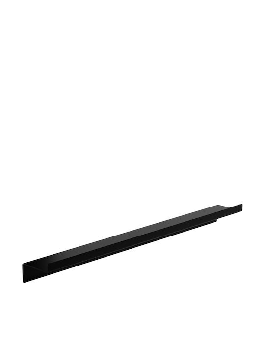 Verdi Wall Mounted Bathroom Shelf Metallic 70x9x7cm Black