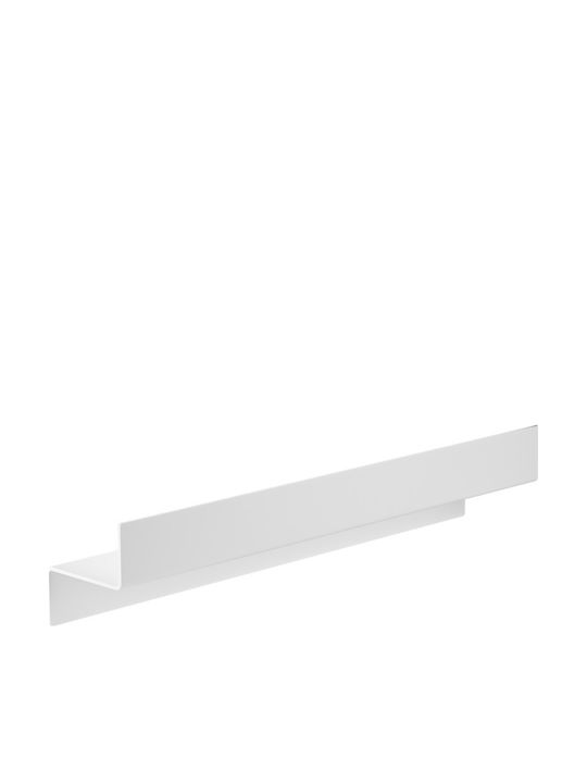 Verdi Wall Mounted Bathroom Shelf Metallic 50x9.3x10cm White