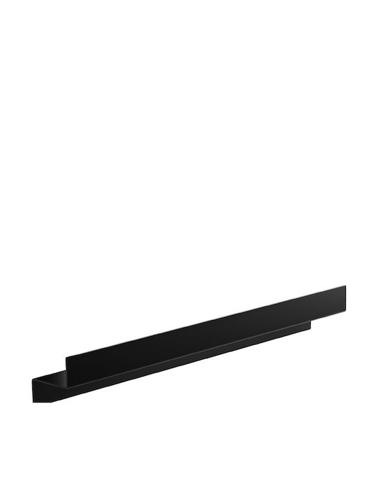 Verdi Επιτοίχια Ραφιέρα Μπάνιου Μεταλλική 70x9x10cm Μαύρη