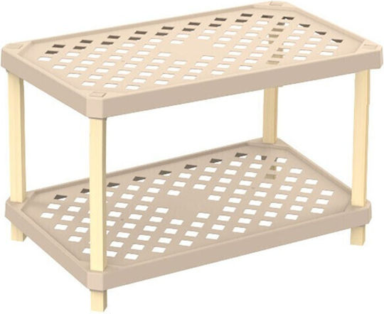 FixWood Επιδαπέδια Ραφιέρα Μπάνιου Ξύλινη 37.5x60x45cm Μπεζ