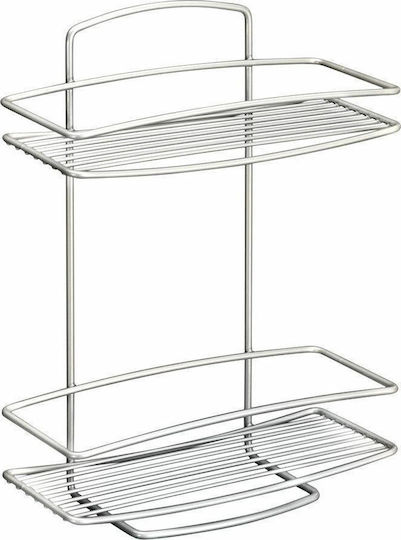 Metaltex Onda An der Wand montiert Badezimmerregal Metallisch mit 2 Regalböden 26x11x35cm Silber Metaltex Onda An der Wand montiert Badezimmerregal Metallisch mit 2 Regalböden 26x11x35cm Silber