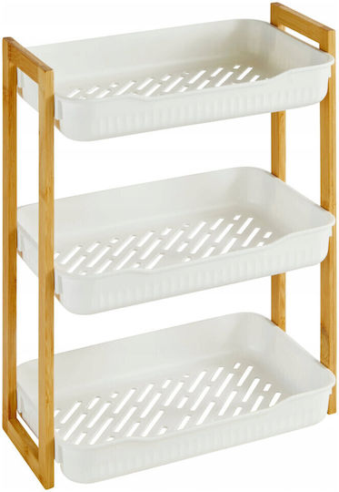 5Five Επιδαπέδια Ραφιέρα Μπάνιου Πλαστική 35x20.5x45cm Λευκή