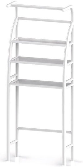 Home Use Ραφιέρα Μπάνιου Huh-0222 3 Ράφια Μεταλλική 65x25x175cm Λευκή Home Use