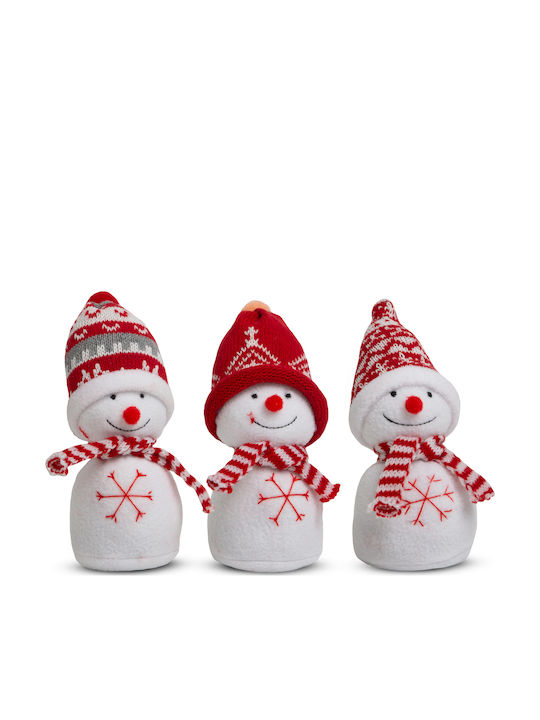 Christmas Decoration Snowman 20 Cm Textile Figurine 3 Models