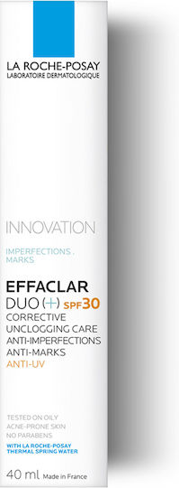 La Roche Posay Effaclar Duo+ Ενυδατικό & Ρυθμιστικό Gel Προσώπου Ημέρας με SPF30 κατά των Ατελειών & της Ακμής με Νιασιναμίδη 40ml