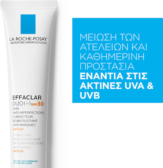 La Roche Posay Effaclar Duo+ Ενυδατικό & Ρυθμιστικό Gel Προσώπου Ημέρας με SPF30 κατά των Ατελειών & της Ακμής με Νιασιναμίδη 40ml