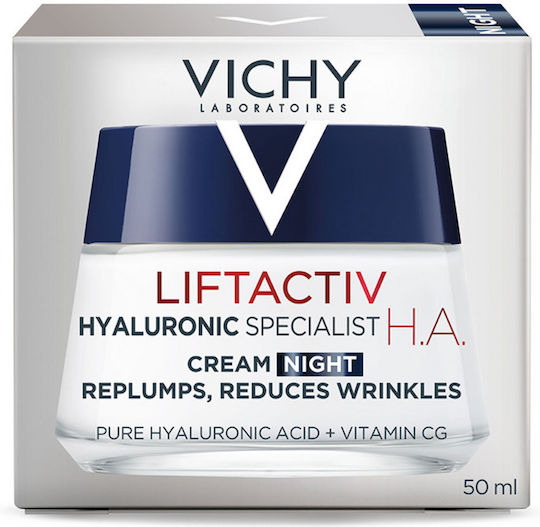 Vichy Liftactiv Hyaluronic Specialist H.A. Κρέμα Προσώπου Νυκτός για Αντιγήρανση & Σύσφιξη με Υαλουρονικό Οξύ 50ml