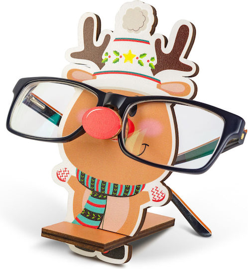 Christmas Glasses Holder 14x10 Cm Mdf Wood Santa Claus Reindeer Elf Snowman Design Christmas Glasses Holder 14x10 Cm Mdf Wood Santa Claus Reindeer Elf Snowman Design