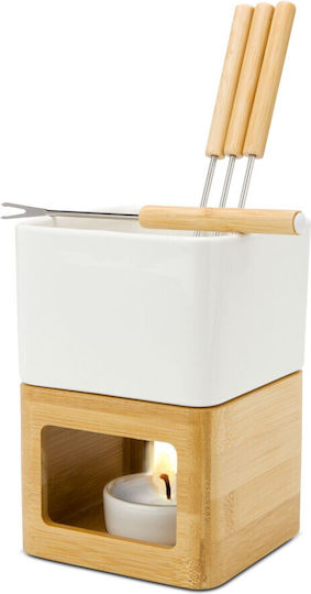 Rominox Schiuvă pentru Fondue cu Lumină de Ceai Ceramică pentru 11 Persoane 11x15cm