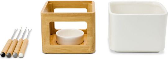 Rominox Schiuvă pentru Fondue cu Lumină de Ceai Ceramică pentru 11 Persoane 11x15cm