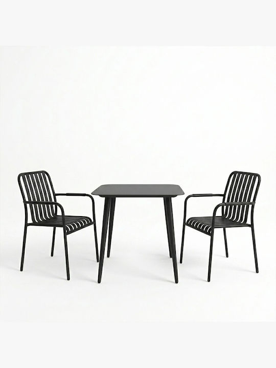 Garten- und Outdoor-Möbelsets Heven Vista 3 Stück Schwarz