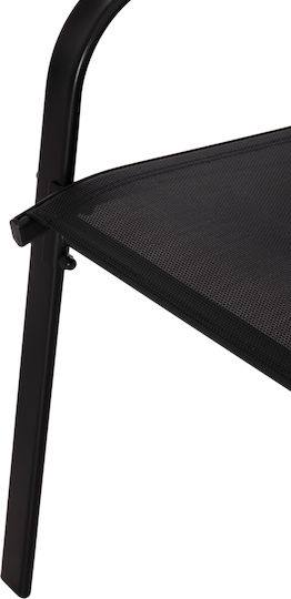 Outdoor Dining Set Bruno 5pcs Black