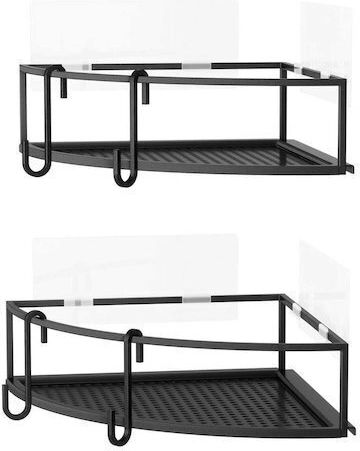 Umbra Metallic Corner Wall-Mounted Bathroom Shelf with 2 Tiers 23x23x8cm Umbra Metallic Corner Wall-Mounted Bathroom Shelf with 2 Tiers 23x23x8cm