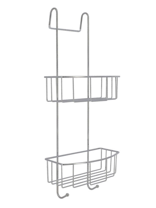 Επιτοίχια Ραφιέρα Μπάνιου Μεταλλική 23x10x46.5cm