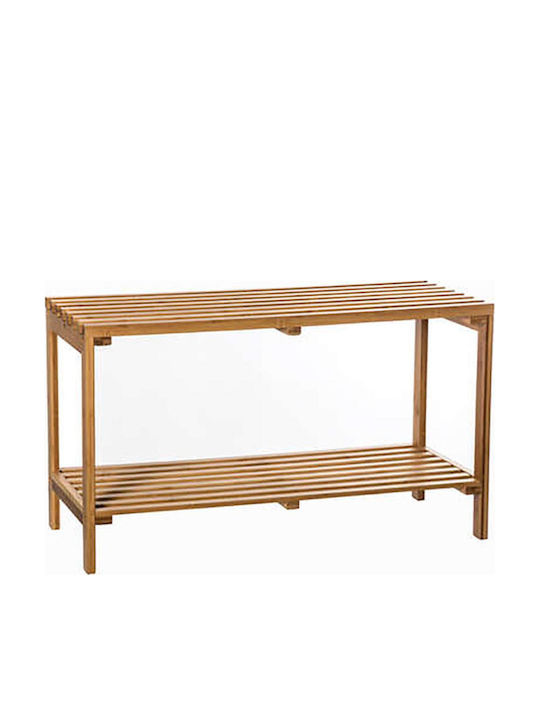 Atmosphera Επιδαπέδια Ραφιέρα Μπάνιου Bamboo με 2 Ράφια 78x32x45.5cm