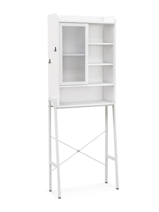 Costway Floor Bathroom Shelf Metallic 63x29x170cm