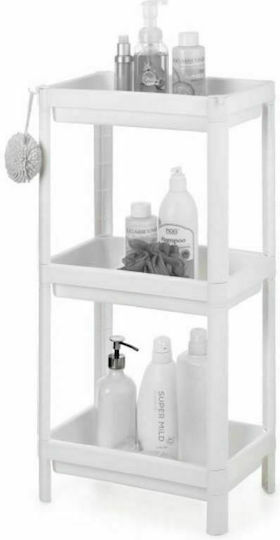 Sidirela Bianco Boden Badezimmerregal Kunststoff mit 3 Regalböden 35x23x70cm Weiß Sidirela Bianco Boden Badezimmerregal Kunststoff mit 3 Regalböden 35x23x70cm Weiß